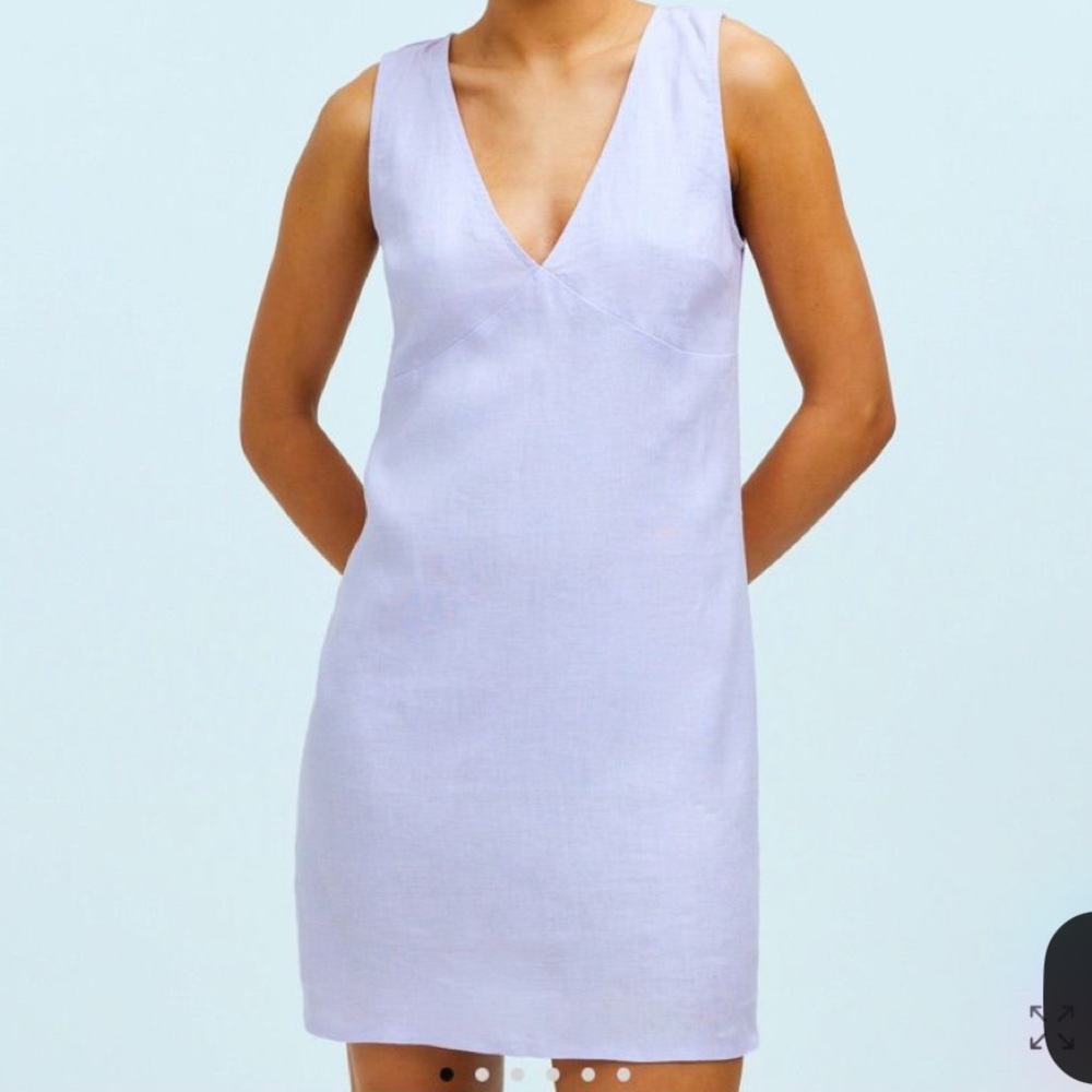 Madewell Ariana Linen Mini Dress, Size Large